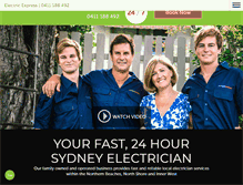 Tablet Screenshot of electricexpress.com.au